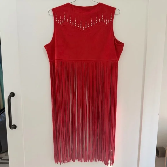 Idyllwild Miranda Lambert Red Fringe Studded Vest – Large – Rodeo Festival - Picture 2 of 8